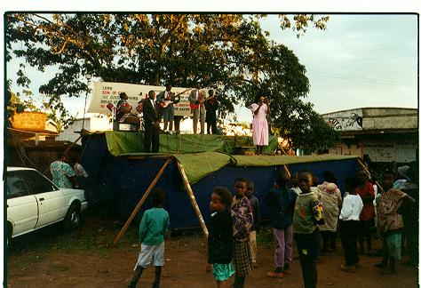 Blessed Ambassadors performing in a Nairobi suburb