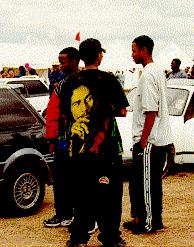 Bob Marley T-shirt at Nairobi outdoor concert